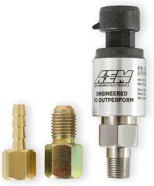 AEM 5 Bar Boost Pressure Map Sensor Stainless Kit 1/8NPT -4