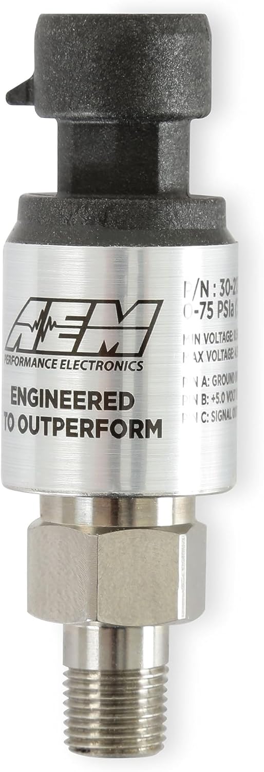 AEM 5 Bar Boost Pressure Map Sensor Stainless Kit 1/8NPT -4