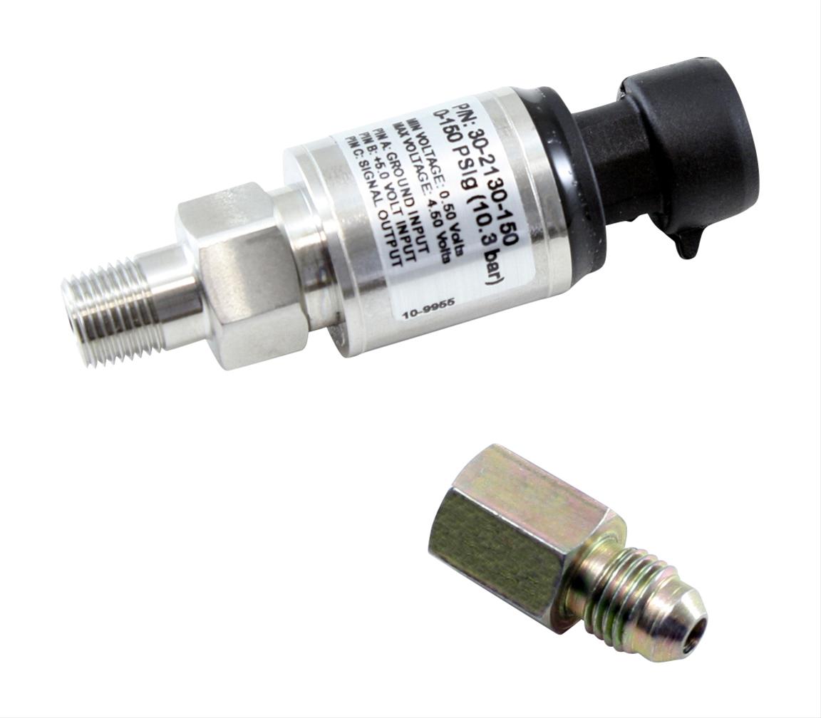 AEM 150 PSIg Oil Fuel Pressure Stainless Sensor Kit 1/8NPT -4