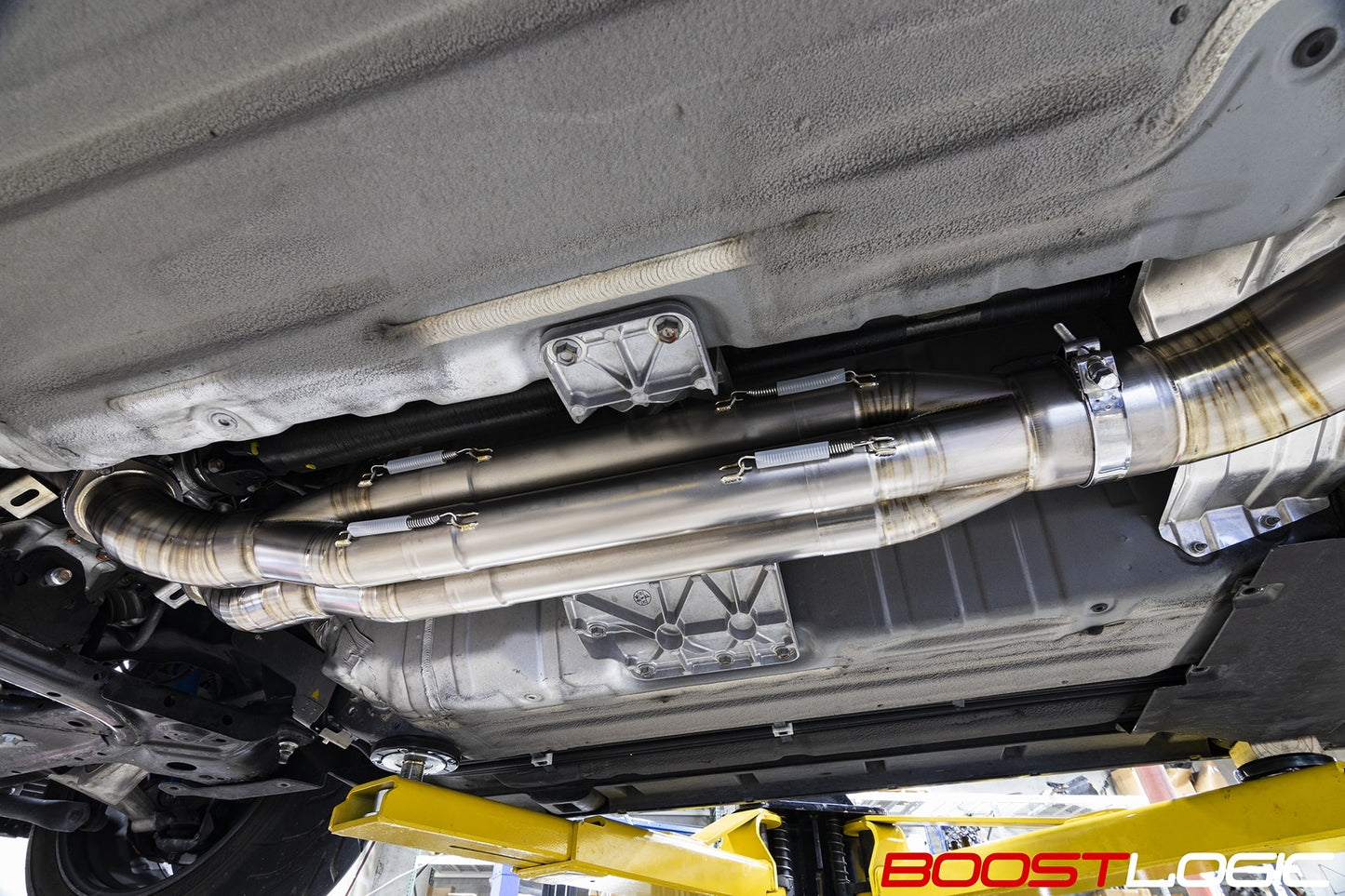 Boost Logic R35 4″ Titanium Exhaust Nissan R35 GTR 09+ with Blued Tips and Quadzilla Midpipe