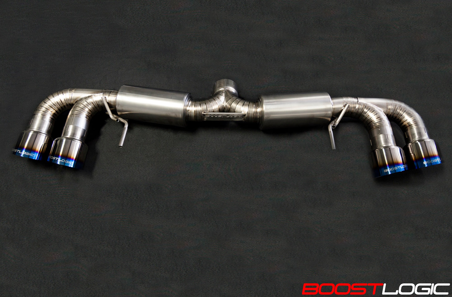 Boost Logic R35 4″ Titanium Exhaust Nissan R35 GTR 09+ with Blued Tips and Quadzilla Midpipe