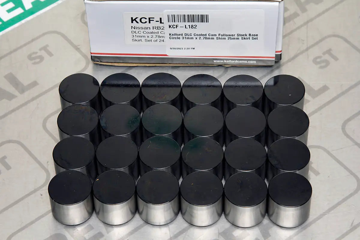 Kelford DLC Coated Cam Follower Stock Base Circle 31mm x 2.78mm Shim 25mm Skirt Set GTR RB26DETT